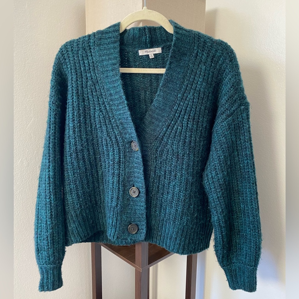 Madewell Waller Crop Cardigan Sweater in XS